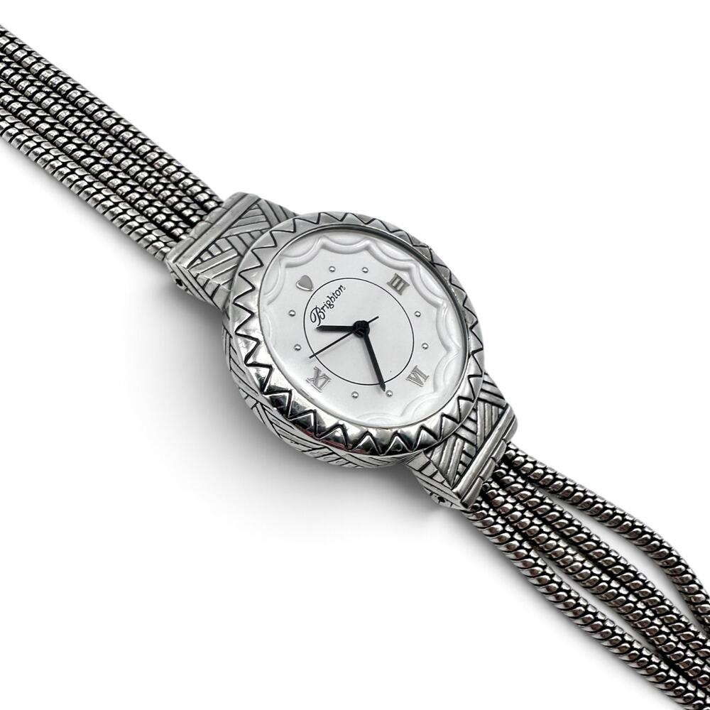 Brighton Acoma Silver Chain Bracelet Watch New Battery